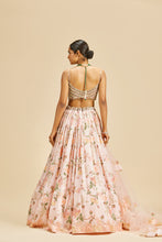 Load image into Gallery viewer, POWDER PINK GEORGETTE LEHENGA SET
