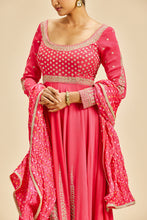 Load image into Gallery viewer, FUCHSIA ANARKALI SET
