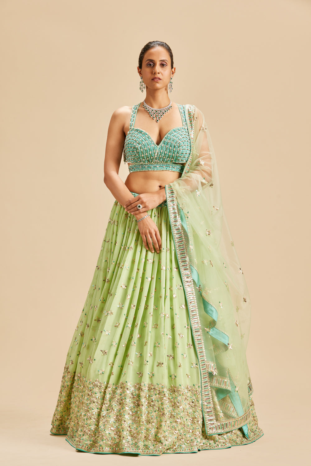 MINT GREEN LEHENGA SET