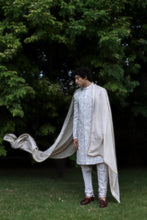 Load image into Gallery viewer, Lilac Grey Rose Sherwani Set
