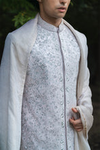 Load image into Gallery viewer, Lilac Grey Rose Sherwani Set
