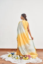 Load image into Gallery viewer, MUSTARD YELLOW KALIDAAR WITH MUSTARD YELLOW X TURQUOISE SHADED DUPATTA
