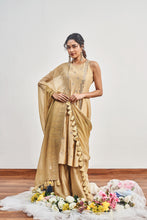 Load image into Gallery viewer, BEIGE KALIDAAR WITH BEIGE X OLIVE GREEN SHADED DUPATTA
