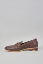 Load image into Gallery viewer, Brown Buckled Herringbone Shoes
