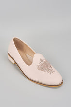Load image into Gallery viewer, Blush Pink Embroidered Loafers
