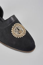 Load image into Gallery viewer, Black Embroidered Peshawaris
