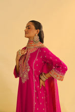 Load image into Gallery viewer, Mayra - Hotpink Long Kurta with Palazzo &amp; Dupatta
