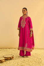 Load image into Gallery viewer, Mayra - Hotpink Long Kurta with Palazzo &amp; Dupatta
