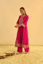 Load image into Gallery viewer, Mayra - Hotpink Long Kurta with Palazzo &amp; Dupatta
