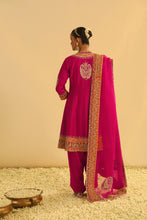 Load image into Gallery viewer, Rayana - Hotpink A-line Kurta with Salwar &amp; Dupatta
