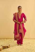 Load image into Gallery viewer, Rayana - Hotpink A-line Kurta with Salwar &amp; Dupatta
