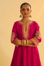 Load image into Gallery viewer, Rayana - Hotpink A-line Kurta with Salwar &amp; Dupatta
