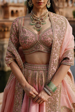 Load image into Gallery viewer, Jannah - Pink Lehenga Set with Blouse &amp; Dupatta
