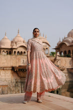 Load image into Gallery viewer, Mahrosh - Pink Kalidaar Anarkali Set with Palazzo &amp; Dupatta
