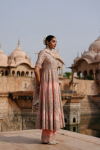 Load image into Gallery viewer, Mahrosh - Pink Kalidaar Anarkali Set with Palazzo &amp; Dupatta
