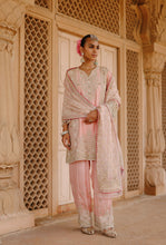 Load image into Gallery viewer, Elaya - Pink Short Kurta Set with Matching Salwar &amp; Dupatta
