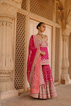 Load image into Gallery viewer, Nisbat - Hot Pink Kurta Set with Garara &amp; Dupatta
