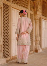 Load image into Gallery viewer, Elaya - Pink Short Kurta Set with Matching Salwar &amp; Dupatta
