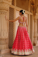 Load image into Gallery viewer, Noorbano - Hot Pink Lehenga Set with Blouse &amp; Dupatta
