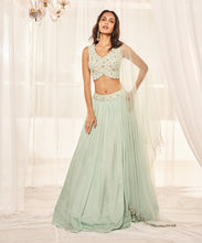 Load image into Gallery viewer, TURQUOISE LEHENGA SET
