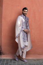 Load image into Gallery viewer, LILAC TAFFETA FLORAL EMBROIDERED ACHKAN WITH KURTA AND PANT
