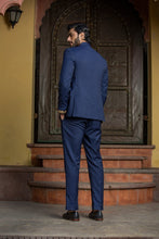 Load image into Gallery viewer, NAVY BLUE JODHPUR SUIT ZARDOZI EMBROIDERED
