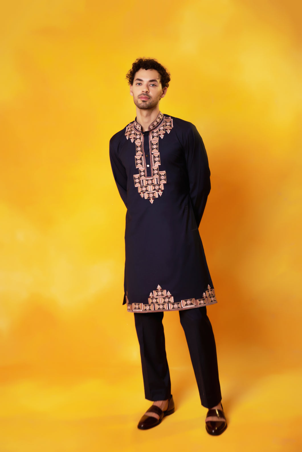 Blue Embroidered Kurta Pant