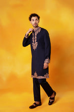 Load image into Gallery viewer, Blue Embroidered Kurta Pant
