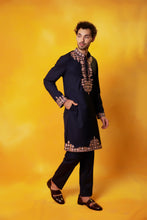 Load image into Gallery viewer, Blue Embroidered Kurta Pant
