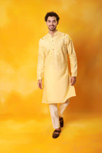 Load image into Gallery viewer, Yellow Embroidered Kurta and Pant
