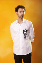 Load image into Gallery viewer, White Shirt Abstract embroidery
