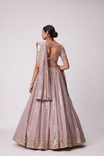 Load image into Gallery viewer, ASH PINK SEQUIN EMBROIDERED LEHENGA SET
