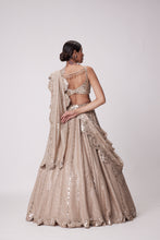 Load image into Gallery viewer, LIGHT BEIGE SEQUIN EMBROIDERED LEHENGA SET
