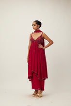 Load image into Gallery viewer, Ruby Red crystal embellished Kurta Set
