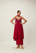 Load image into Gallery viewer, Ruby Red crystal embellished Kurta Set
