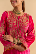 Load image into Gallery viewer, Aroob - Hotpink Kurta with Sharara and Dupatta
