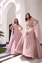 Load image into Gallery viewer, ESME LILAC PINK EMBROIDERED LEHENGA WITH BLOUSE
