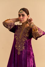 Load image into Gallery viewer, Eira - Deep Purple A-line Kurta with Dhoti
