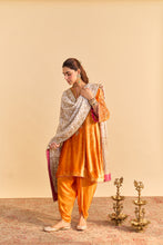 Load image into Gallery viewer, Eira - Orange A-line Kurta with Dhoti
