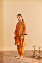 Load image into Gallery viewer, Eira - Orange A-line Kurta with Dhoti
