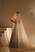 Load image into Gallery viewer, Nude embroidered lehenga set
