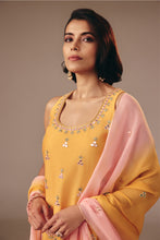 Load image into Gallery viewer, YELLOW KURTA PANT SET
