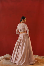 Load image into Gallery viewer, Blush pink dupion silk lehenga choli set
