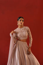 Load image into Gallery viewer, Blush pink dupion silk lehenga choli set
