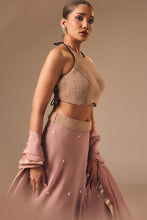 Load image into Gallery viewer, WINE LEHENGA SET
