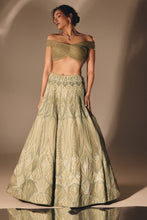 Load image into Gallery viewer, GREEN BRIDAL LEHENGA SET
