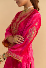 Load image into Gallery viewer, Nooren - Hotpink Kurta with Flared Palazzo and Dupatta
