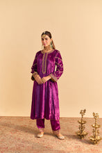 Load image into Gallery viewer, Azmiya - Deep Purple Chauga with Salwar

