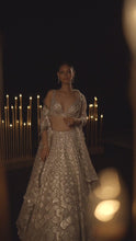 Load and play video in Gallery viewer, Dusty Lavender Seashell Lehenga Set
