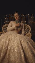 Load and play video in Gallery viewer, Rose Gold Trail Lehenga Set
